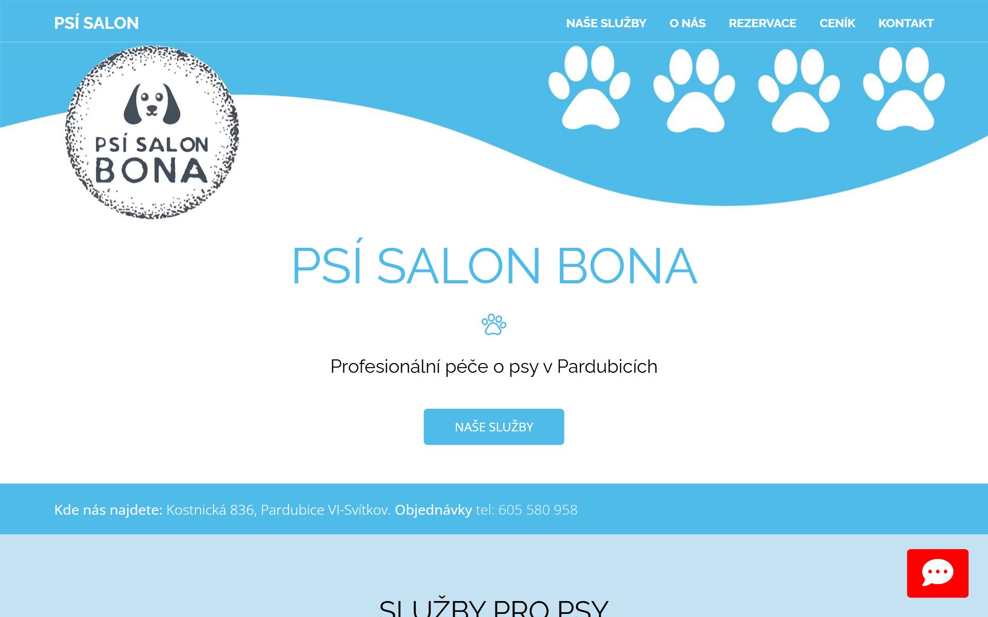 Web Psí salon Bona